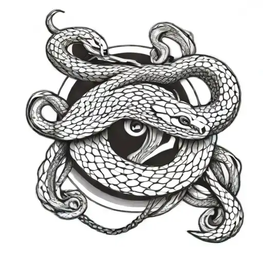 ouroboros snake tattoo design idea