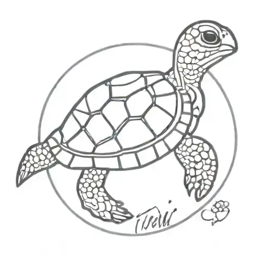 Word COCOCULA that is written in a form of a tortuga tattoo design idea