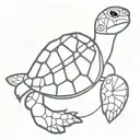 Word COCOCULA that is written in a form of a tortuga tattoo design idea