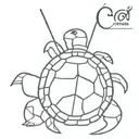 Word COCOCULA that is written in a form of a tortuga tattoo design idea