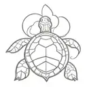 Word COCOCULA that is written in a form of a tortuga tattoo design idea