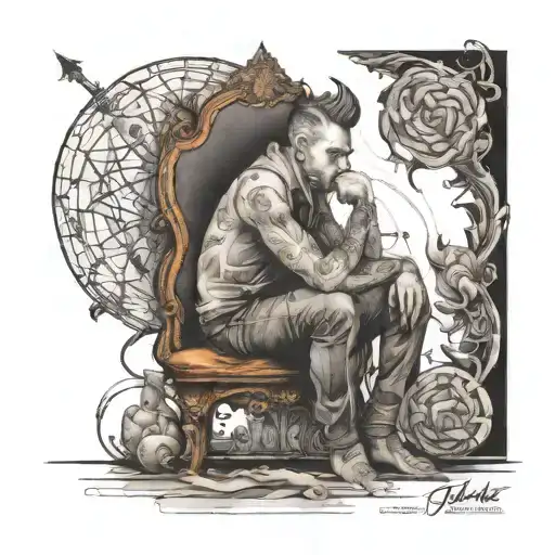 overthinker creative tattoo design idea
