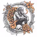 overthinker creative tattoo design idea