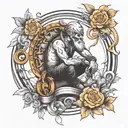 overthinker creative tattoo design idea