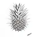 Swinger pineapple tattoo design idea