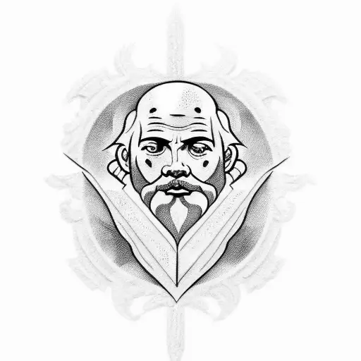 Socrates and lyon tattoo design idea