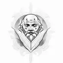 Socrates and lyon tattoo design idea