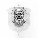 Socrates and lyon tattoo design idea