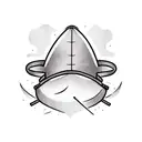 A guy is napping in a canoe with hat on his face.   tattoo design idea