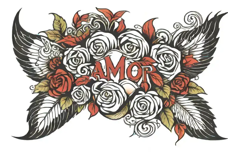Amor Fati man tattoo design idea