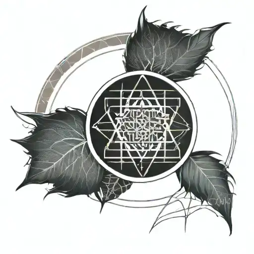 sacred geometry sri yantra below neck circular small unique tattoo  tattoo design idea