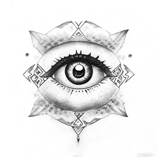 EVIL EYE BUTTERFLY tattoo design idea