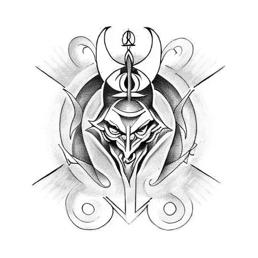 SATANIC OCCULT SYMBOLS tattoo design idea