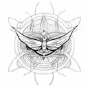 EVIL EYE BUTTERFLY tattoo design idea