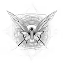 EVIL EYE BUTTERFLY tattoo design idea