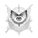 EVIL EYE BUTTERFLY tattoo design idea