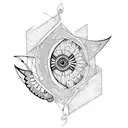 EVIL EYE BUTTERFLY tattoo design idea