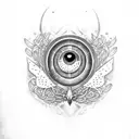 EVIL EYE BUTTERFLY tattoo design idea