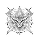 SATANIC OCCULT SYMBOLS tattoo design idea