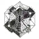 spider web tattoo design idea