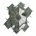 spider web tattoo design idea