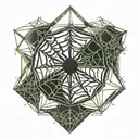 spider web tattoo design idea