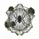 spider web tattoo design idea