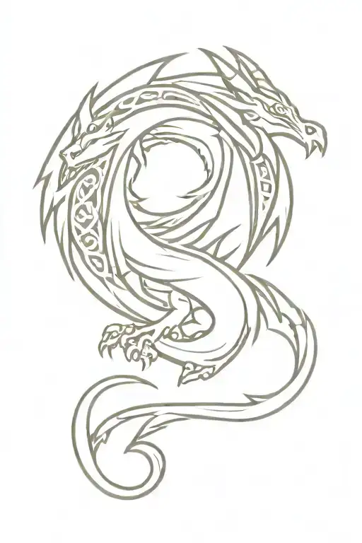 traditional celtic dragon tattoo design tattoo design idea