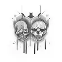2 guys killing time tattoo design idea