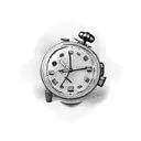 time and money tattoo design idea