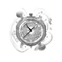 time and money tattoo design idea