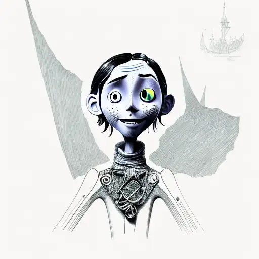 coraline inspired tattoo design idea