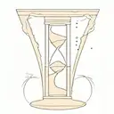 broken hourglass sand falling tattoo design idea