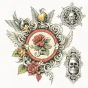 7 deadly sins vs 7 heavenly virtues tattoo design idea