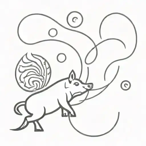 tibetan life cycle pig snake rooster bite taken tattoo design idea