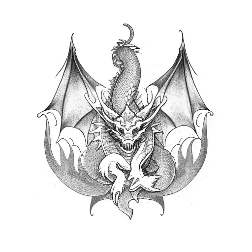 Dragon libra tattoo design idea
