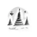 burning man with yellow brick road on back tattoo design idea