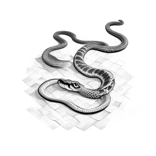 snake and ballerina tattoo design idea
