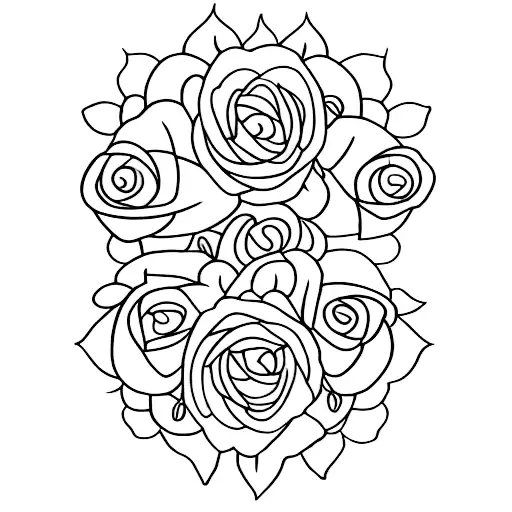 Tiara with flowers tattoo design idea