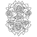Tiara with flowers tattoo design idea