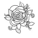 Tiara with flowers tattoo design idea