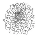 Chrysanthemum, Larkspur, Chrysanthemum, Cosmo, Chrysanthemum, Violet bouquet  tattoo design idea