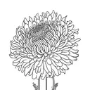 Chrysanthemum, Larkspur, Chrysanthemum, Cosmo, Chrysanthemum, Violet bouquet  tattoo design idea