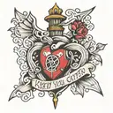 keep your heart open door tattoo design idea