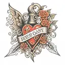 keep your heart open door tattoo design idea