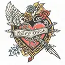 keep your heart open door tattoo design idea