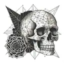 skull , suicide survivor tattoo design idea