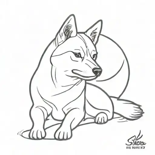 Shiba Iny tattoo design idea