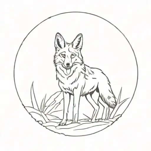 coyote tattoo design idea