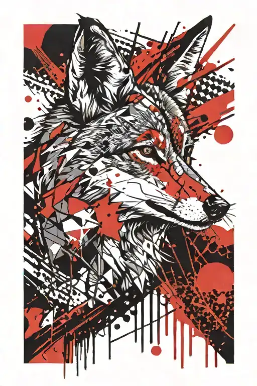 coyote tattoo design idea